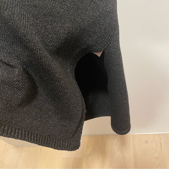 Knit black Massimo Dutti midi dress - Picture 4 of 7